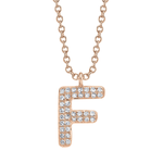 Diamond Initial "F" Necklace