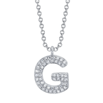 Diamond Initial "G" Necklace
