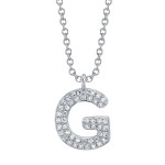 Shy Creation Diamond Initial "G" Necklace