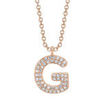 Shy Creation Diamond Initial "G" Necklace