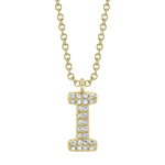 Diamond Initial "I" Necklace
