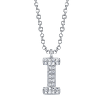 Diamond Initial "I" Necklace