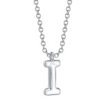 Shy Creation Diamond Initial "I" Necklace