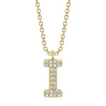 Shy Creation Diamond Initial "I" Necklace