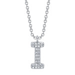 Shy Creation Diamond Initial "I" Necklace