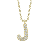 Diamond Initial "J" Necklace