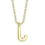 Diamond Initial "J" Necklace