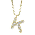 Shy Creation Diamond Initial "K" Necklace