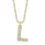 Shy Creation Diamond Initial "L" Necklace 