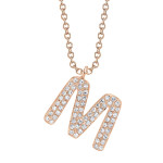 Shy Creation Diamond Initial "M" Necklace