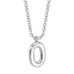 Shy Creation Diamond Initial "O" Necklace