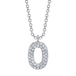 Shy Creation Diamond Initial "O" Necklace 