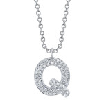 Shy Creation Diamond Initial "Q" Necklace