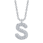 Diamond Initial "S" Necklace