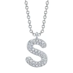 Shy Creation Diamond Initial "S" Necklace