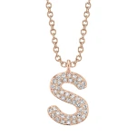 Shy Creation Diamond Initial "S" Necklace