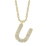 Diamond Initial "U" Necklace