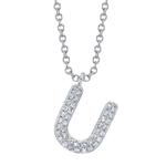 Diamond Initial "U" Necklace