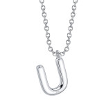 Shy Creation Diamond Initial "U" Necklace