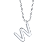 Diamond Initial "W" Necklace