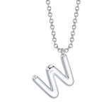 Shy Creation Diamond Initial "W" Necklace