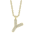 Diamond Initial "Y" Necklace