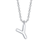 Shy Creation Diamond Initial "Y" Necklace 