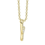 Shy Creation Diamond Initial "Y" Necklace
