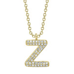 Shy Creation Diamond Initial "Z" Necklace 