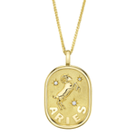 Diamond Aries Zodiac Star Necklace