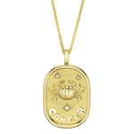 Diamond Cancer Zodiac Star Necklace