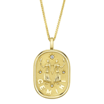 Diamond Gemini Zodiac Star Necklace