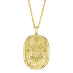 Shy Creation Diamond Gemini Zodiac Star Necklace 