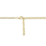 4.73 CT Diamond Crown Setting Tennis Necklace - 14KT Yellow Gold