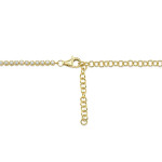 Shy Creation 4.73 CT Diamond Crown Setting Tennis Necklace - 14KT Yellow Gold 