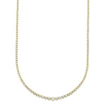 Shy Creation 4.73 CT Diamond Crown Setting Tennis Necklace - 14KT Yellow Gold 