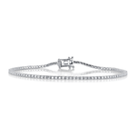 1.24 CT Diamond Tennis Bracelet - 14KT White Gold