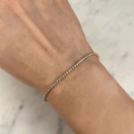 Shy Creation 1.24 CT Diamond Tennis Bracelet - 14KT White Gold 
