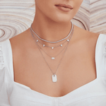 .95 CT Diamond Tennis Necklace - 14KT White Gold