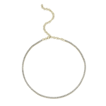 .95 CT Diamond Tennis Necklace - 14KT Yellow Gold