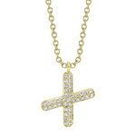 Diamond Initial "X" Necklace