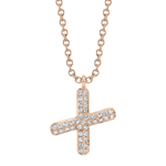Diamond Initial "X" Necklace