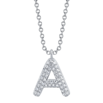Diamond Initial "A" Necklace