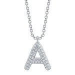 Shy Creation Diamond Initial "A" Necklace