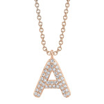 Shy Creation Diamond Initial "A" Necklace