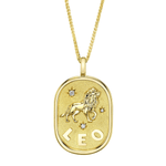 Diamond Leo Zodiac Star Necklace