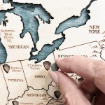 Nautical Wood Maps U.S. National Parks Adventure Map Wall Art 