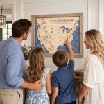 Nautical Wood Maps U.S. National Parks Adventure Map Wall Art 