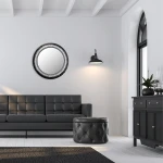 Zetamari Mosaics Mosaic Round Mirror - Ebony 