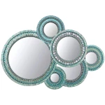 Zetamari Mosaics Cloud Mirror - Turquoise 